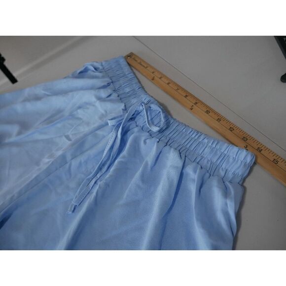 Women's Sky Blue Drawstring Flowy Shorts L - Picture 4 of 8